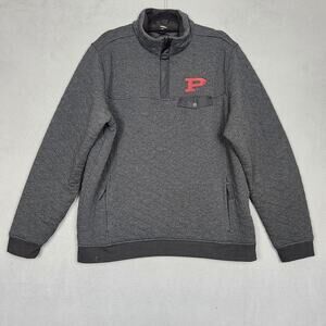 Stormtech Sweatshirt Mens XL Gray Quarter Snap Pullover Red P Logo KXP-1